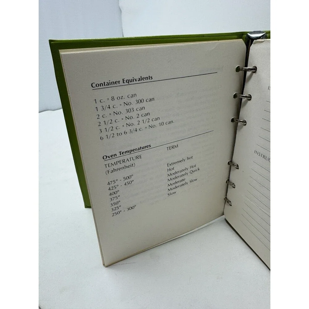 Hansen recipe notebook